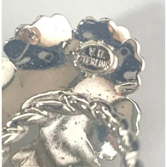 VINTAGE 40s V.D. VAN DELL Sterling Leaf Brooch - Picture 6 of 6